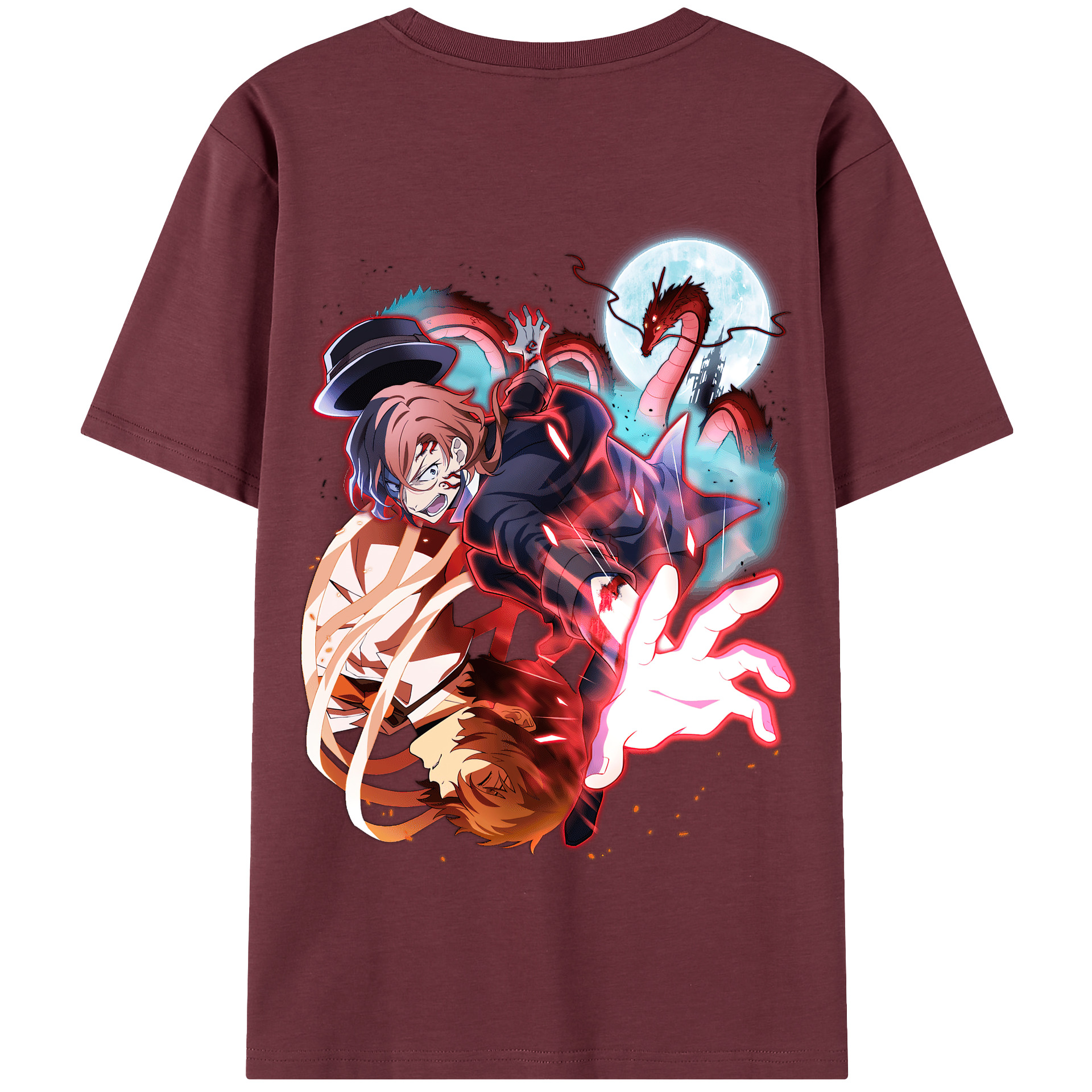 （画像用） 文豪ストレイドッグス Bungo Stray Dogs 綿100％半袖Tシャツ（背面プリント）